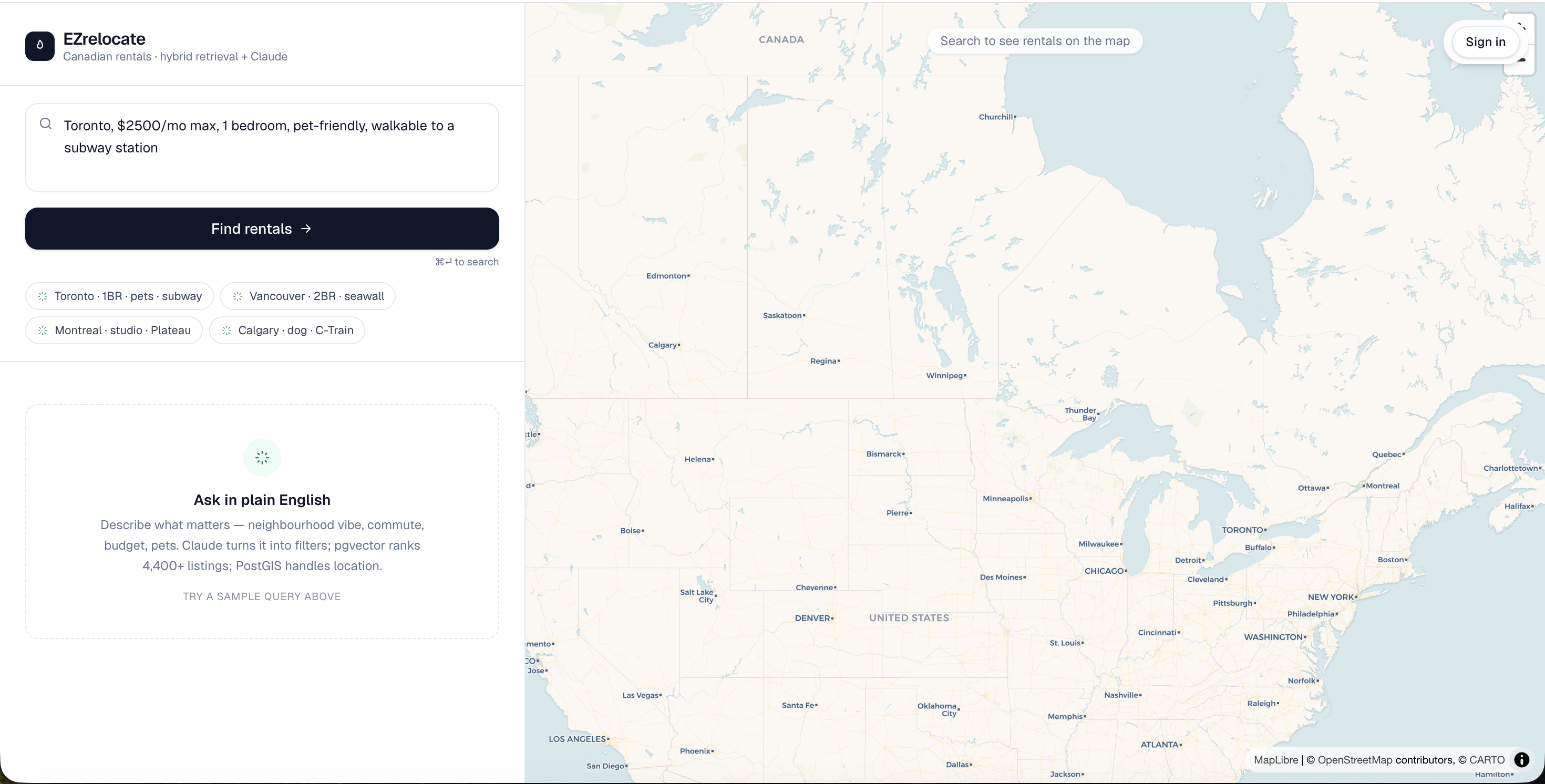 EZRelocate.org screenshot
